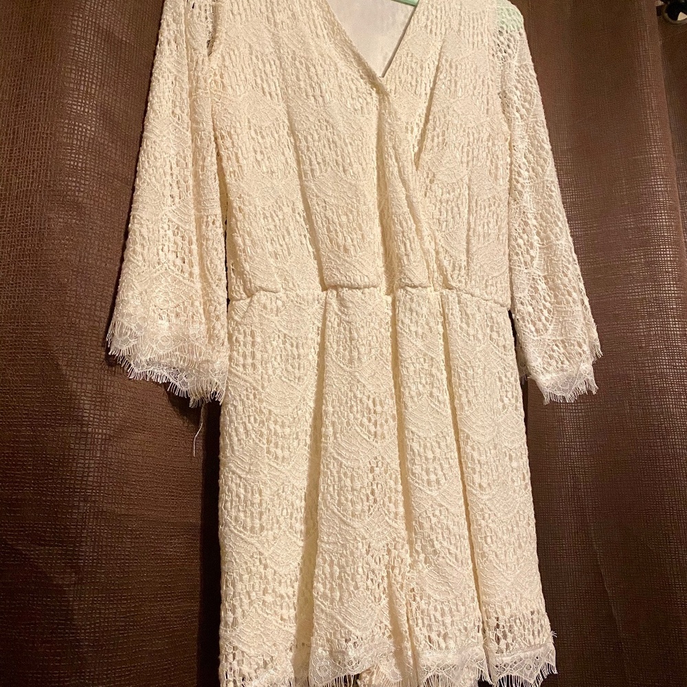 White Lace Romper